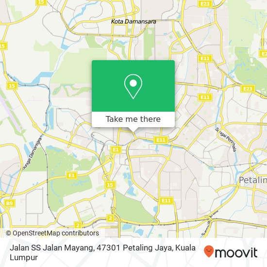 Jalan SS Jalan Mayang, 47301 Petaling Jaya map