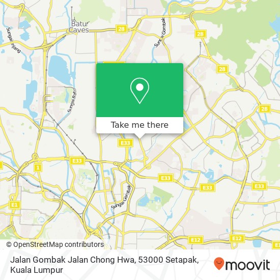 Jalan Gombak Jalan Chong Hwa, 53000 Setapak map