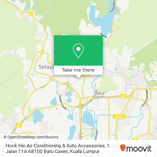 Hock Hin Air Conditioning & Auto Accessories, 1 Jalan 11A 68100 Batu Caves map
