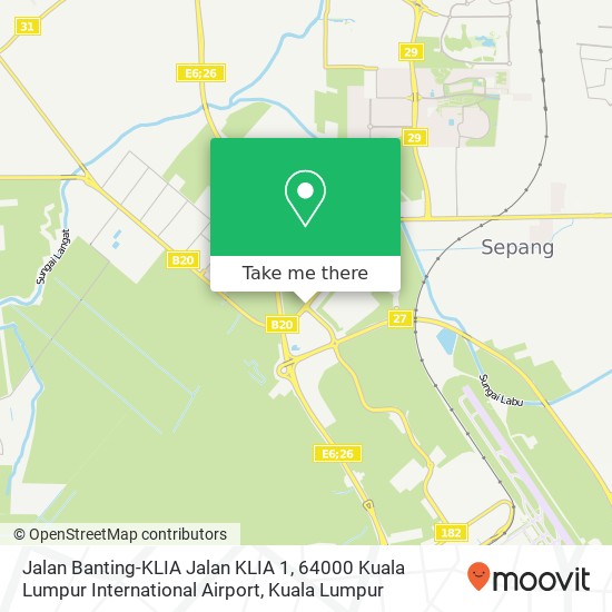 Jalan Banting-KLIA Jalan KLIA 1, 64000 Kuala Lumpur International Airport map