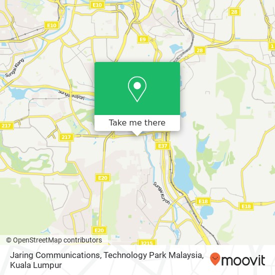 Jaring Communications, Technology Park Malaysia map