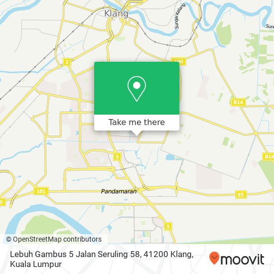 Lebuh Gambus 5 Jalan Seruling 58, 41200 Klang map