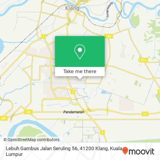 Peta Lebuh Gambus Jalan Seruling 56, 41200 Klang