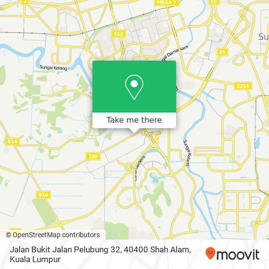 Peta Jalan Bukit Jalan Pelubung 32, 40400 Shah Alam