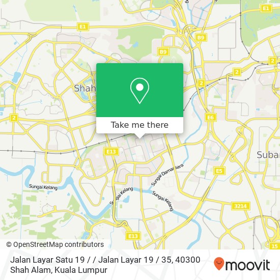 Jalan Layar Satu 19 / / Jalan Layar 19 / 35, 40300 Shah Alam map