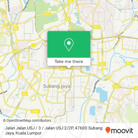 Jalan Jalan USJ / 3 / Jalan USJ 2 / 2P, 47600 Subang Jaya map