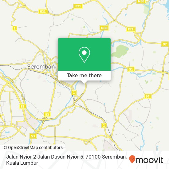 Jalan Nyior 2 Jalan Dusun Nyior 5, 70100 Seremban map