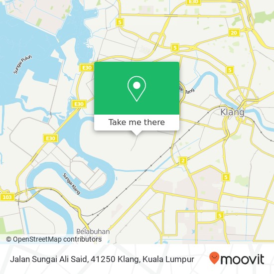Peta Jalan Sungai Ali Said, 41250 Klang