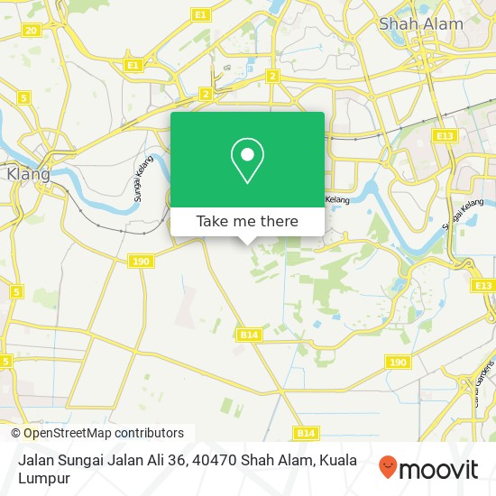 Jalan Sungai Jalan Ali 36, 40470 Shah Alam map