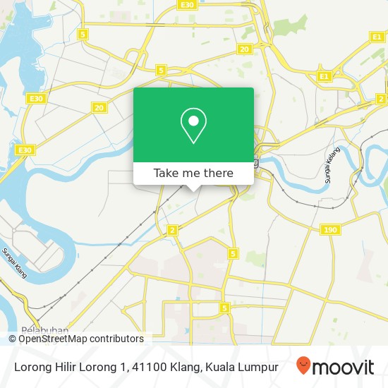 Peta Lorong Hilir Lorong 1, 41100 Klang