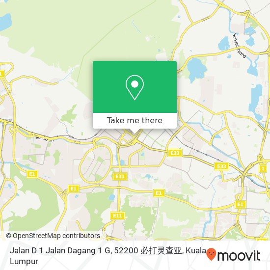 Peta Jalan D 1 Jalan Dagang 1 G, 52200 必打灵查亚