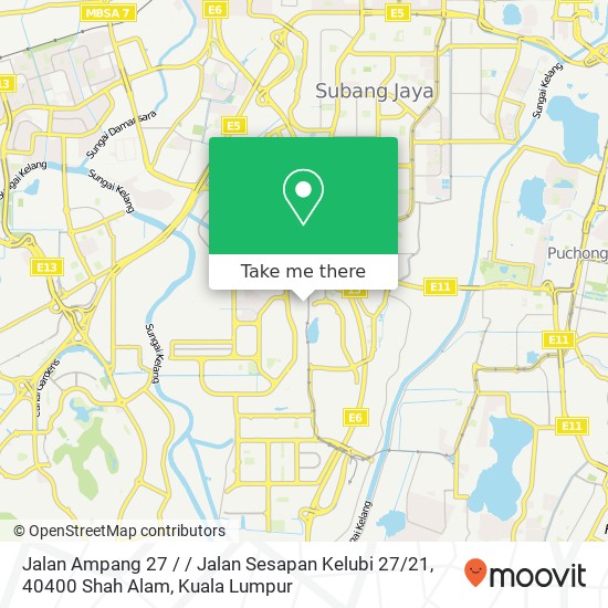 Peta Jalan Ampang 27 / / Jalan Sesapan Kelubi 27 / 21, 40400 Shah Alam