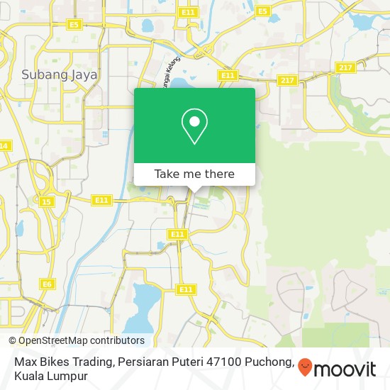 Max Bikes Trading, Persiaran Puteri 47100 Puchong map