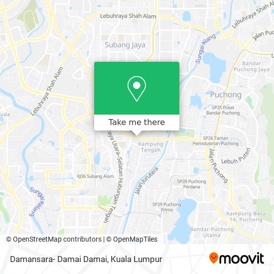 Damansara- Damai Damai map