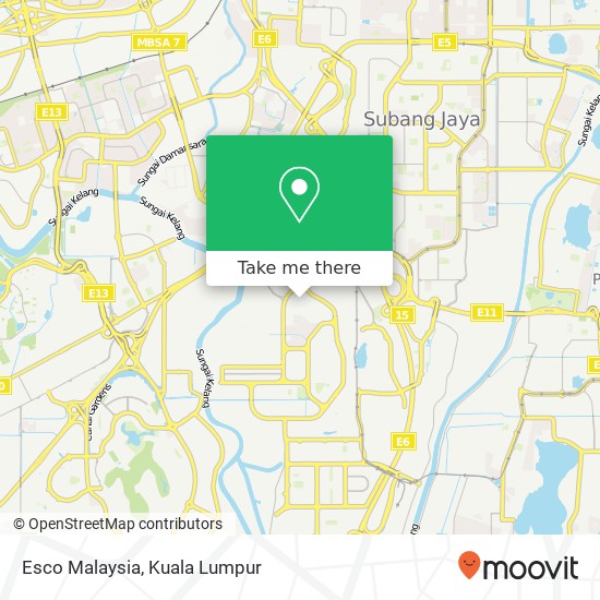 Esco Malaysia map