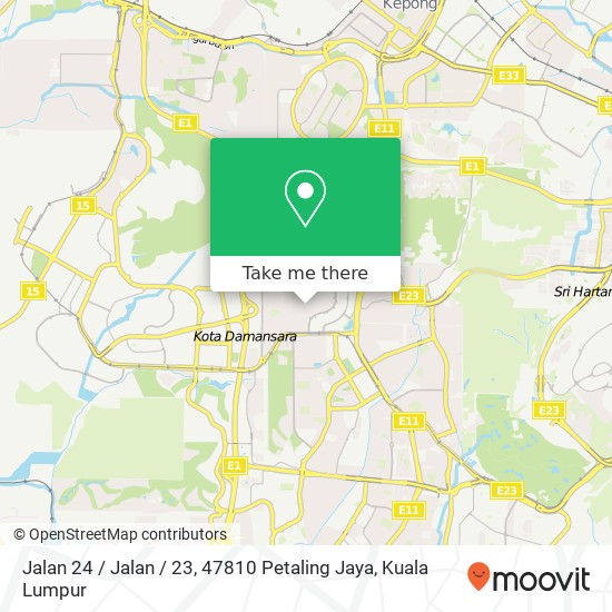 Peta Jalan 24 / Jalan / 23, 47810 Petaling Jaya