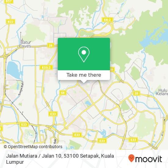 Peta Jalan Mutiara / Jalan 10, 53100 Setapak