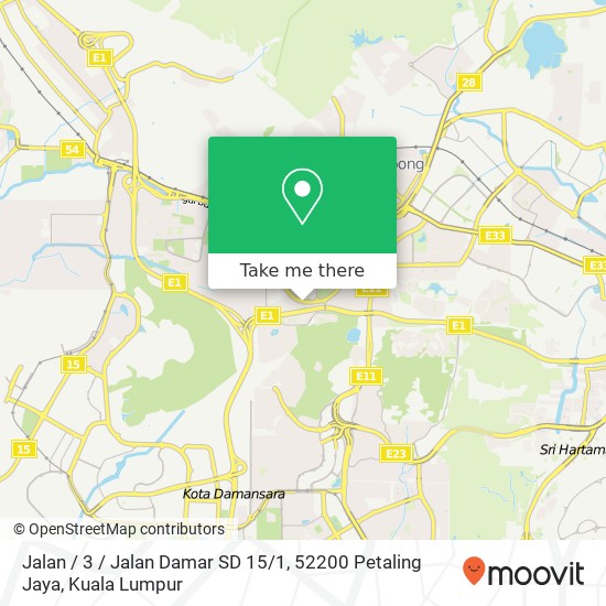 Jalan / 3 / Jalan Damar SD 15 / 1, 52200 Petaling Jaya map