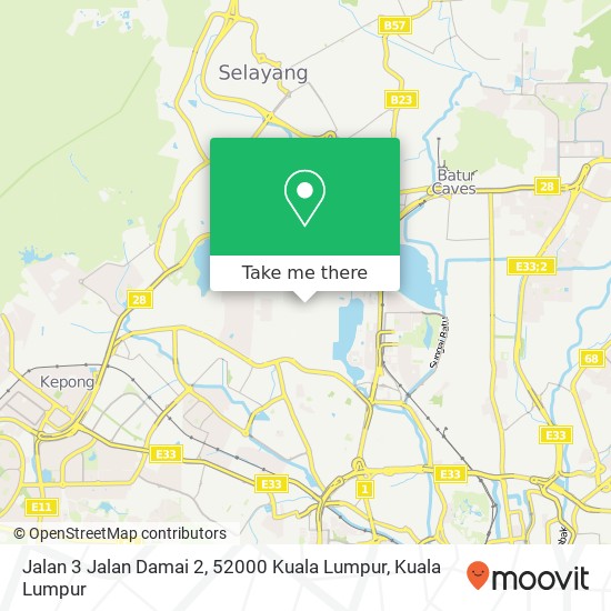 Peta Jalan 3 Jalan Damai 2, 52000 Kuala Lumpur