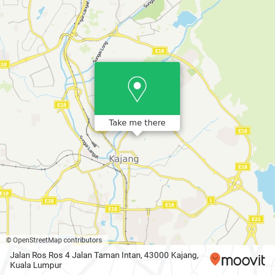 Peta Jalan Ros Ros 4 Jalan Taman Intan, 43000 Kajang