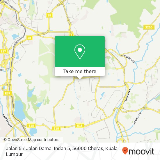 Peta Jalan 6 / Jalan Damai Indah 5, 56000 Cheras