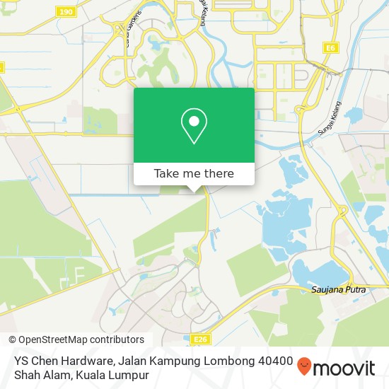 Peta YS Chen Hardware, Jalan Kampung Lombong 40400 Shah Alam