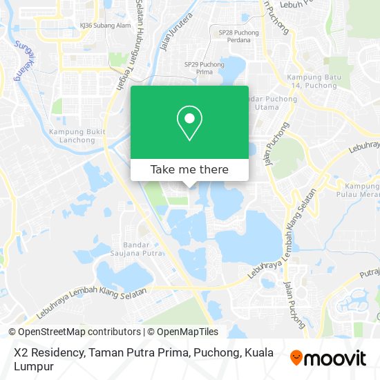 X2 Residency,  Taman Putra Prima, Puchong map