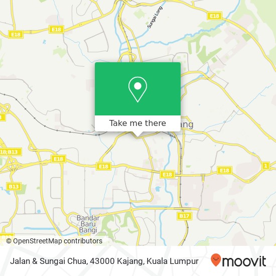 Peta Jalan & Sungai Chua, 43000 Kajang