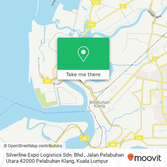 Peta Silverline Expo Logistics Sdn. Bhd., Jalan Pelabuhan Utara 42000 Pelabuhan Klang