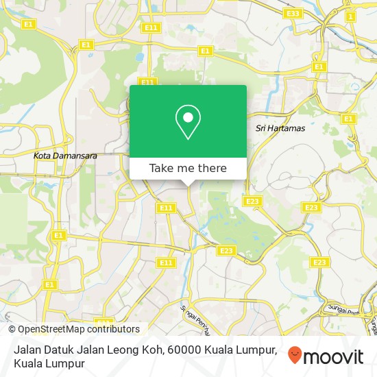 Peta Jalan Datuk Jalan Leong Koh, 60000 Kuala Lumpur