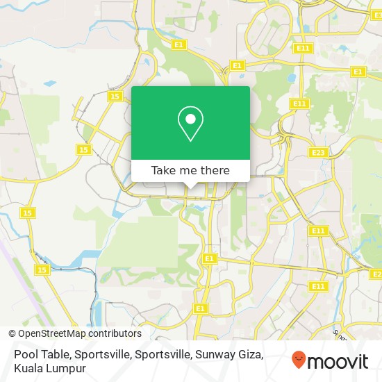 Pool Table, Sportsville, Sportsville, Sunway Giza map