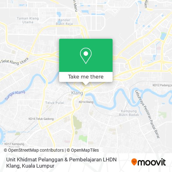 Peta Unit Khidmat Pelanggan & Pembelajaran LHDN Klang