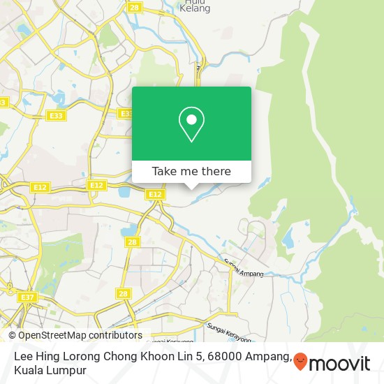 Lee Hing Lorong Chong Khoon Lin 5, 68000 Ampang map