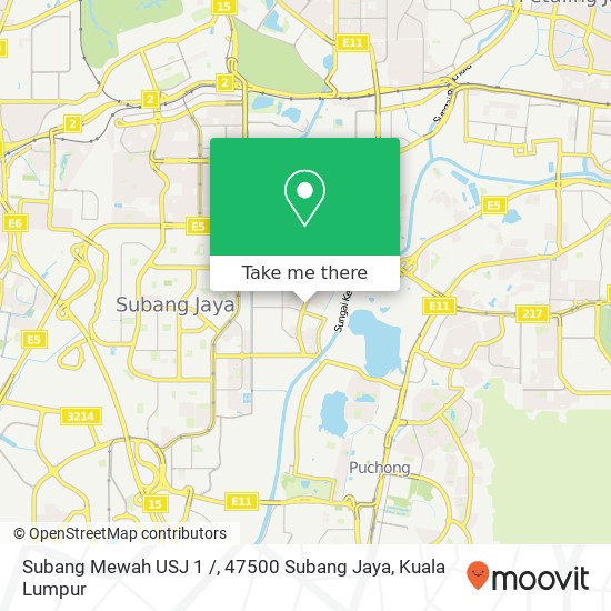 Subang Mewah USJ 1 /, 47500 Subang Jaya map