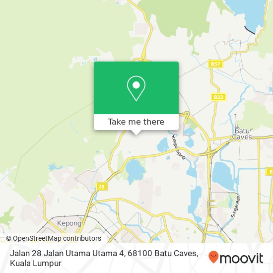 Peta Jalan 28 Jalan Utama Utama 4, 68100 Batu Caves