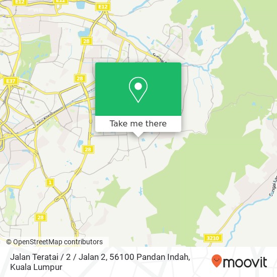 Peta Jalan Teratai / 2 / Jalan 2, 56100 Pandan Indah