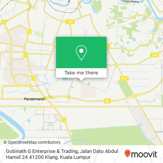 Peta Gobinath G Enterprise & Trading, Jalan Dato Abdul Hamid 24 41200 Klang