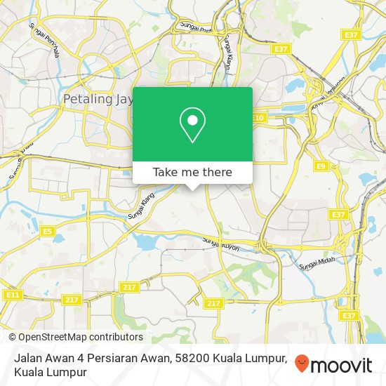 Peta Jalan Awan 4 Persiaran Awan, 58200 Kuala Lumpur