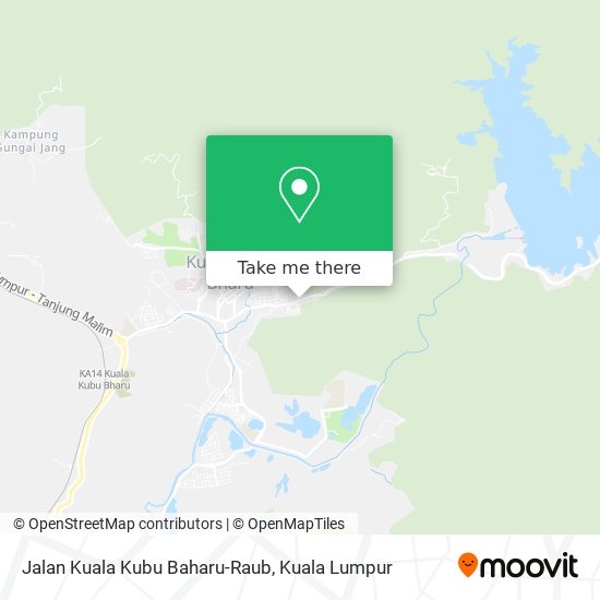 Jalan Kuala Kubu Baharu-Raub map