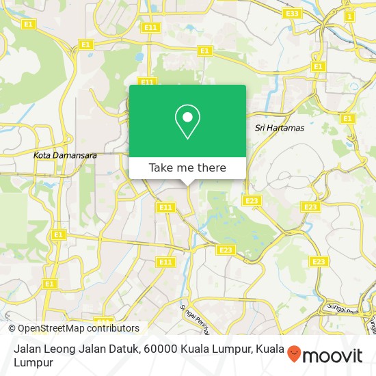 Peta Jalan Leong Jalan Datuk, 60000 Kuala Lumpur