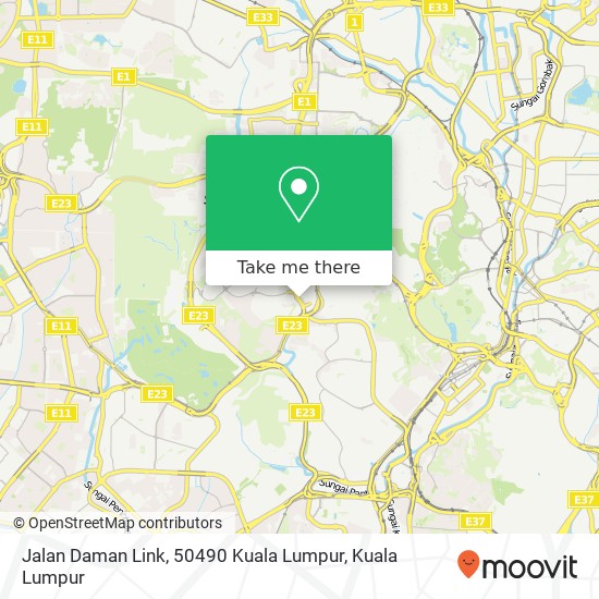 Peta Jalan Daman Link, 50490 Kuala Lumpur