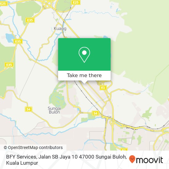 BFY Services, Jalan SB Jaya 10 47000 Sungai Buloh map