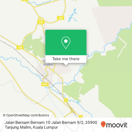 Peta Jalan Bernam Bernam 10 Jalan Bernam 9 / 2, 35900 Tanjung Malim