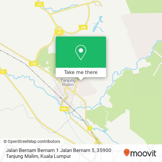 Peta Jalan Bernam Bernam 1 Jalan Bernam 5, 35900 Tanjung Malim