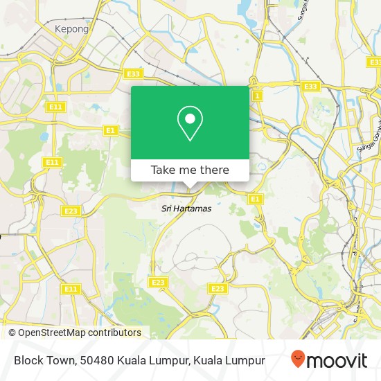 Block Town, 50480 Kuala Lumpur map