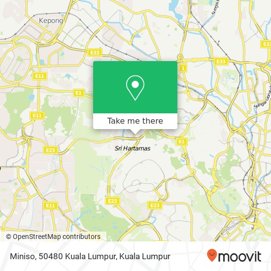Peta Miniso, 50480 Kuala Lumpur