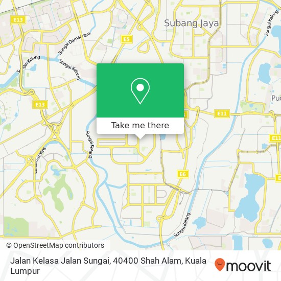 Jalan Kelasa Jalan Sungai, 40400 Shah Alam map