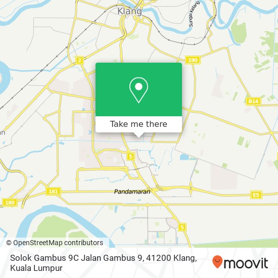 Peta Solok Gambus 9C Jalan Gambus 9, 41200 Klang