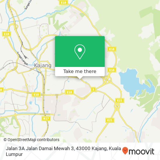 Jalan 3A Jalan Damai Mewah 3, 43000 Kajang map