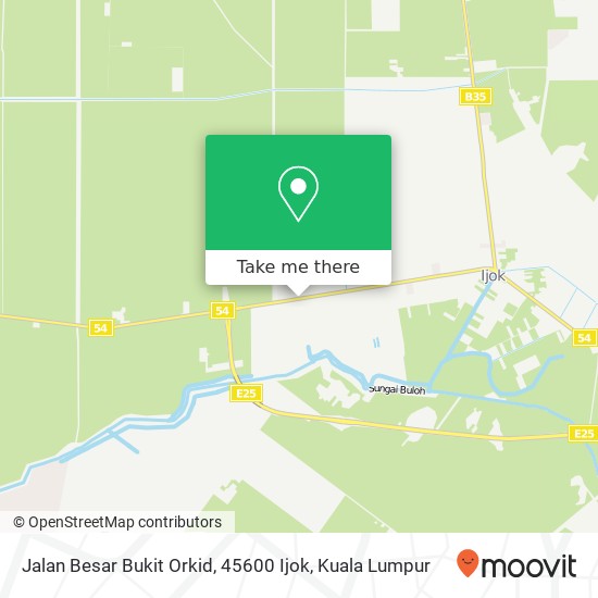 Peta Jalan Besar Bukit Orkid, 45600 Ijok